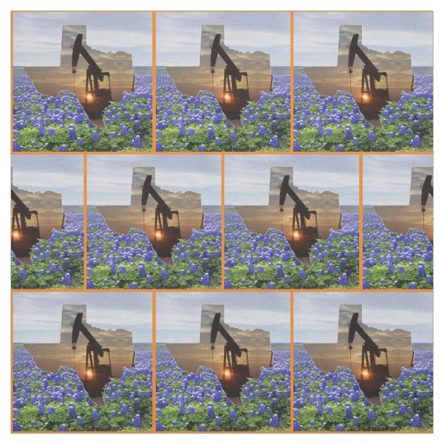 Tecido Por do sol de Jack da bomba de óleo de Texas e (Modelo)