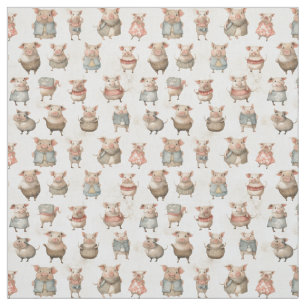 Tecido Porco: Whimsy Pig