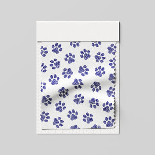 Tecido Portas, Patas-Cachorros, Patas-Azuis-Marinhos