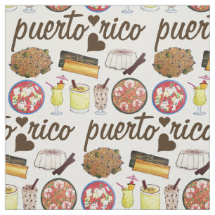 Tecido Porto Rico Foodie, Comida Cuisine