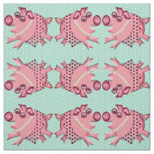 Posh Piggy em rosa sobre Lucite Green