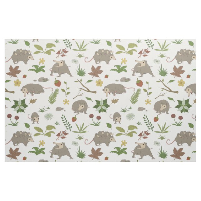 Tecido Possíveis em um Campo de Berry em Branco (Fat Quarter)
