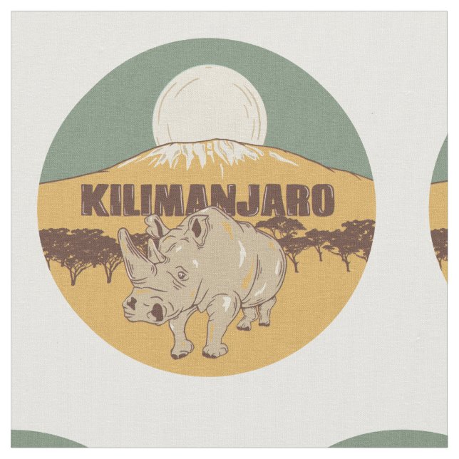 Tecido Poster de viagens Monte Kilimanjaro (Detalhe)
