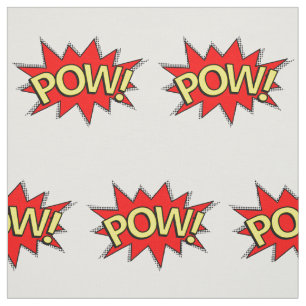 Tecido POW! - Bolha Vermelha/Amarela Superheroína