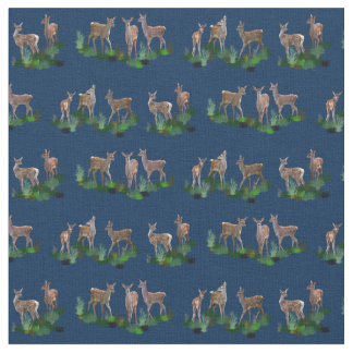 Tecido Prado do Bambi (Azul Marinho)