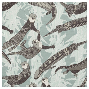 Tecido prata das lontras de mar