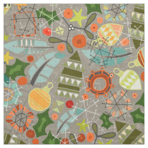 Tecido prata do natal vintage