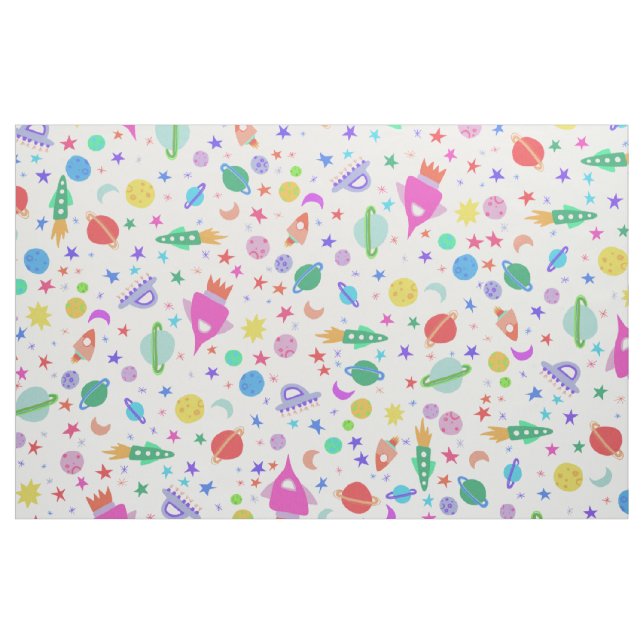 Tecido Preciso De Um Padrão De OVNI Do Universo Espacial (Jarda)