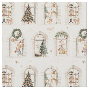Tecido Preparações tradicionais de Natal Inverno nostálgi