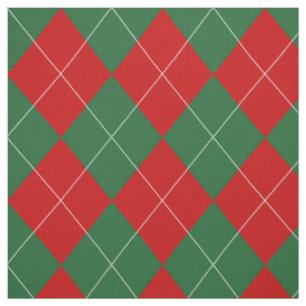 Tecido Preppy Argyle Tartan Diamond Xadrez Vermelho Verde