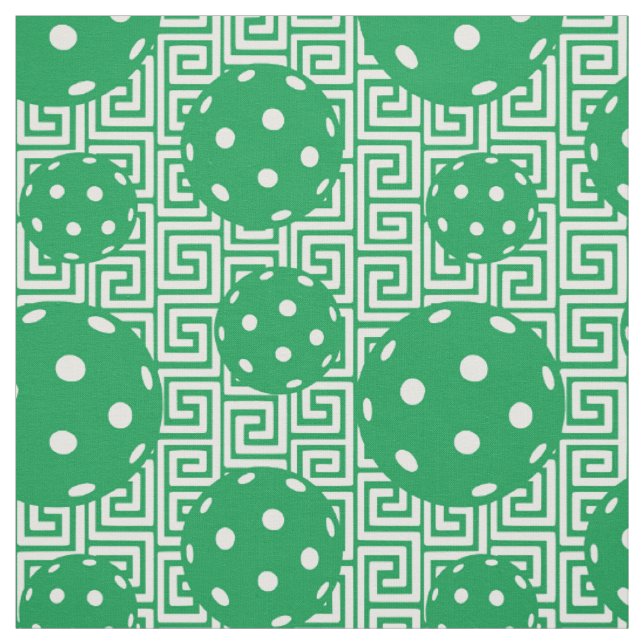 Tecido Preppy Pickleball Chave Grega - Verde (Modelo)