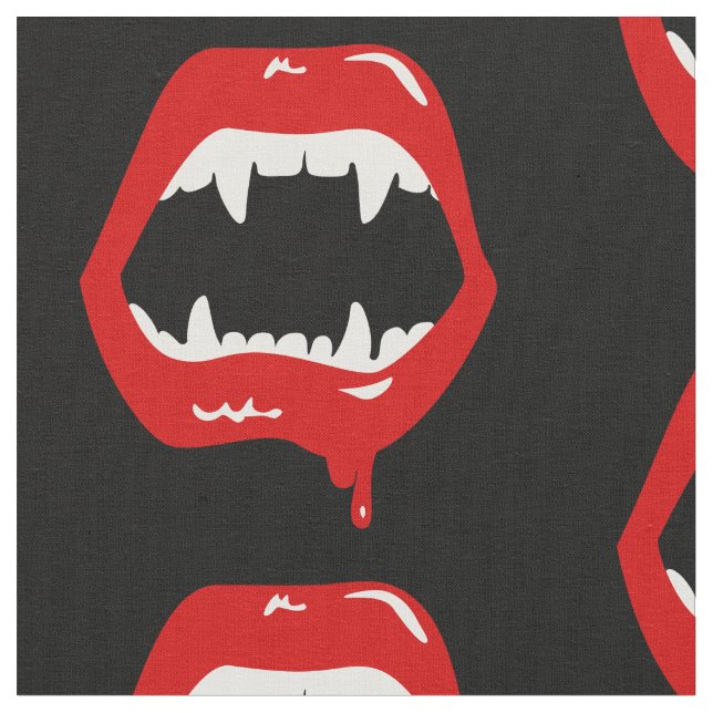 Tecido presas vampiros assustadores monstro assustador (Detalhe)