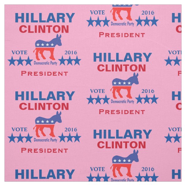 Tecido Presidente 2016 rosa de Hillary Clinton (Modelo)