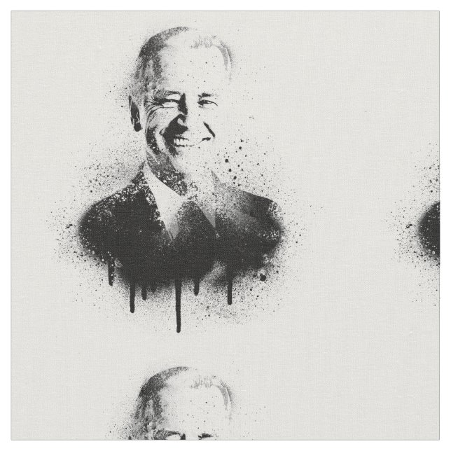 Tecido Presidente Joe Biden Grafite Art (Detalhe)