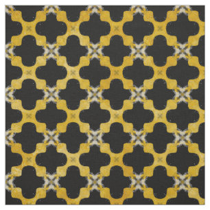 Tecido Preto, Amarelo, Cinza moderno padrão urbano