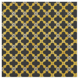Tecido Preto, Amarelo, Cinza Padrão Urbano Moderno