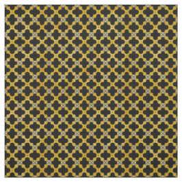 Tecido Preto, Amarelo, Cinza Padrão Urbano Moderno