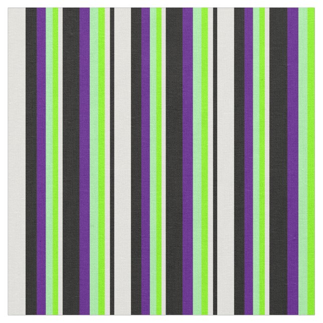 Tecido Preto, Amarelo claro, Chartreuse, Verde e Indigo (Detalhe)