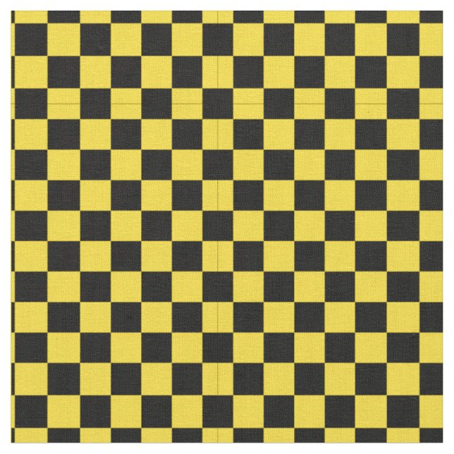 Tecido preto & amarelo do teste padrão do (Detalhe)