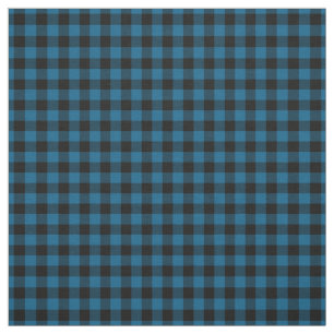 Tecido Preto Azul Gingham Verifica Padrões de Tartan