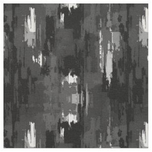 Tecido Preto / Cinza / Pintura Abstrato branca