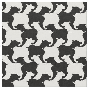 Tecido preto de Cachorro de Teste do Estilo Hounds