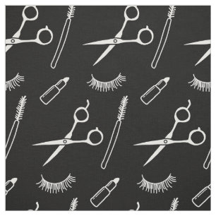 Tecido Preto De Desenho De Estilo De Cabelo De Artista