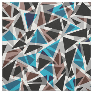Tecido Preto e Azul, Poligonal, Abstrato, Geométrico