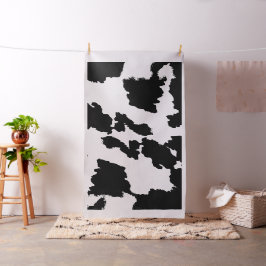 Tecido preto e branco do impressão da vaca
