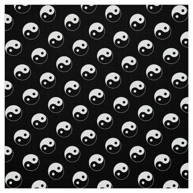 Tecido preto e branco do teste padrão de Yin Yang (Modelo)