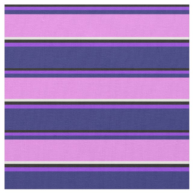 Tecido Preto, Roxo, Azul, Violeta e Branco à meia-noite (Detalhe)