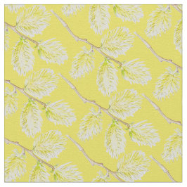 tecido primavera amarelo catkins aquarela