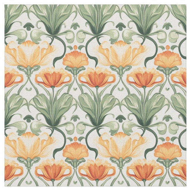 Tecido Primavera Floral Art Nouveau (Detalhe)