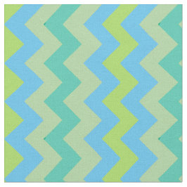 Tecido Primavera Sunshine Chevron Padrão Azul Verde Amare