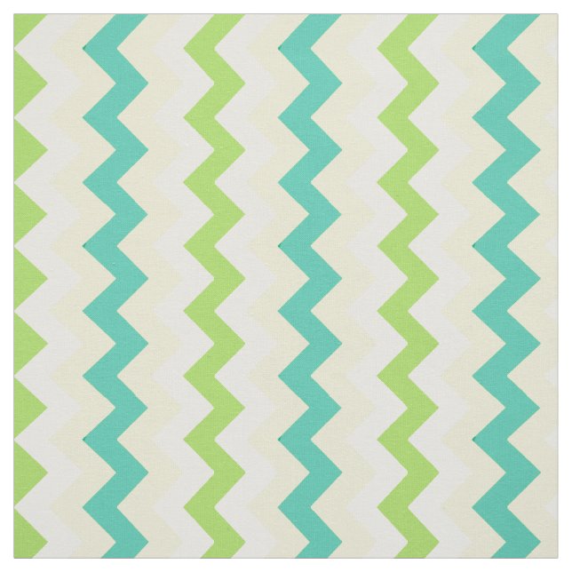 Tecido Primavera Sunshine Chevron Padrão Teal Verde Amare (Modelo)