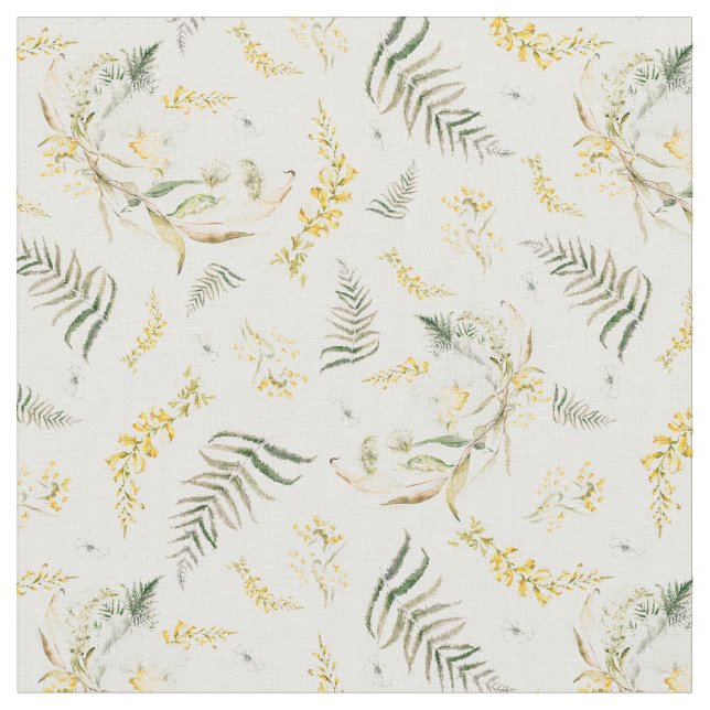 Tecido Primavera Willows Watercolor Boho (Detalhe)