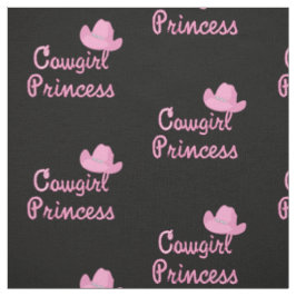 Tecido Princesa Cowgirl Com Chapéu Rosa