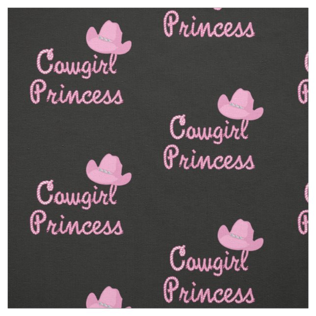 Tecido Princesa Cowgirl Com Chapéu Rosa (Modelo)
