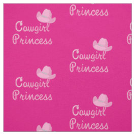 Tecido Princesa Cowgirl Com Chapéu Rosa