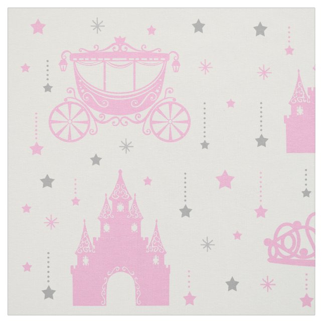 Tecido Princesa Rosa Pintando Estrelas Rapariga (Modelo)