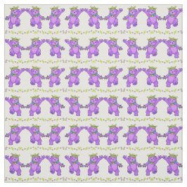 Tecido Princesa Roxa Dançando Ursos de Teddy