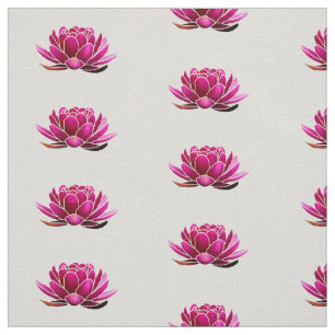 Tecido Profundamente - flores de Lotus cor-de-rosa