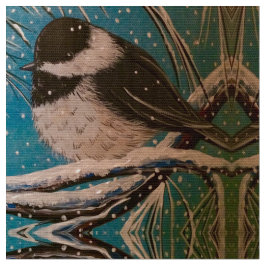 Tecido Puffy Chickadee