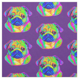 Tecido Pug nas cores