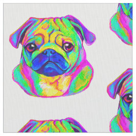 Tecido Pug nas cores