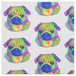 Tecido Pug nas cores