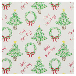 Tecido Pulgas Navi-Cão Impressão de Pata de Árvores de Na