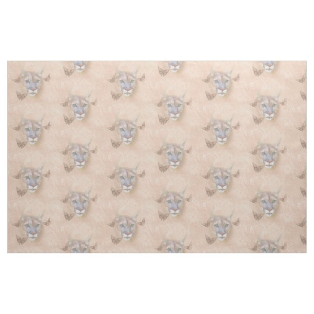 Tecido Puma e borboletas (Fat Quarter)