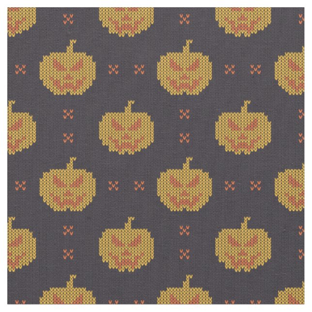 Tecido Pumpkin Halloween Jack-O-Lantern (Detalhe)