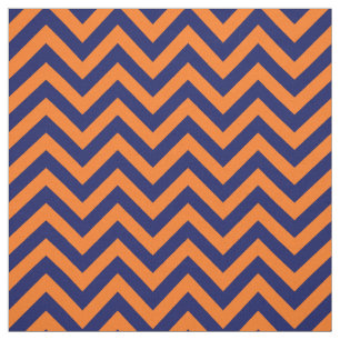 Tecido Pumpkin Laranja Marinho Azul LG Chevron Padrão 12